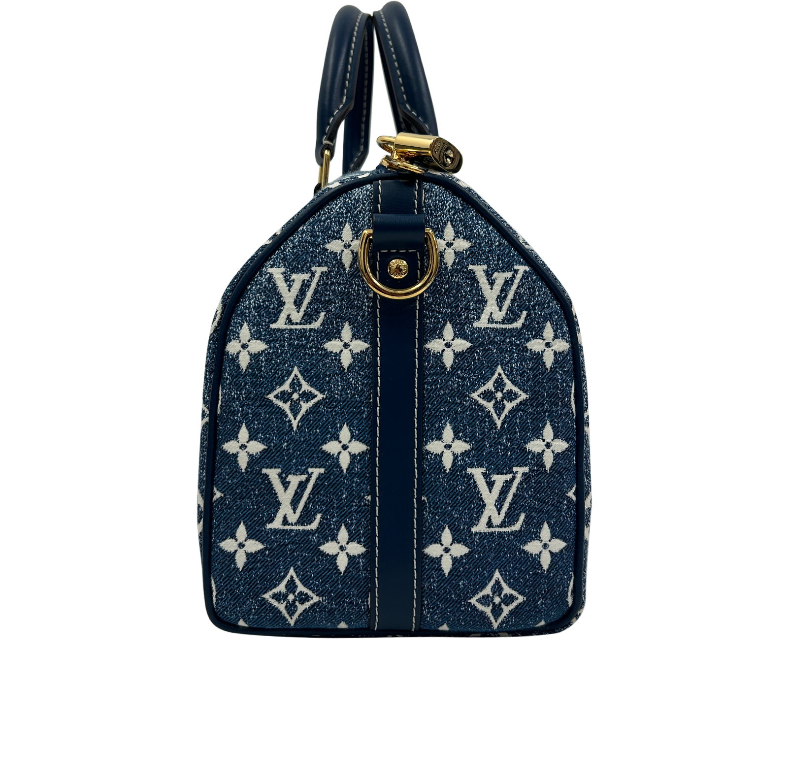 Speedy 30, 2.200&euro;, Bolso, Azul, Textil - Denim, Vista inferior